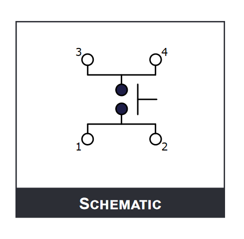 Schematic - E-Switch TL1016 Miniature Edge-Mount Tactile Switches