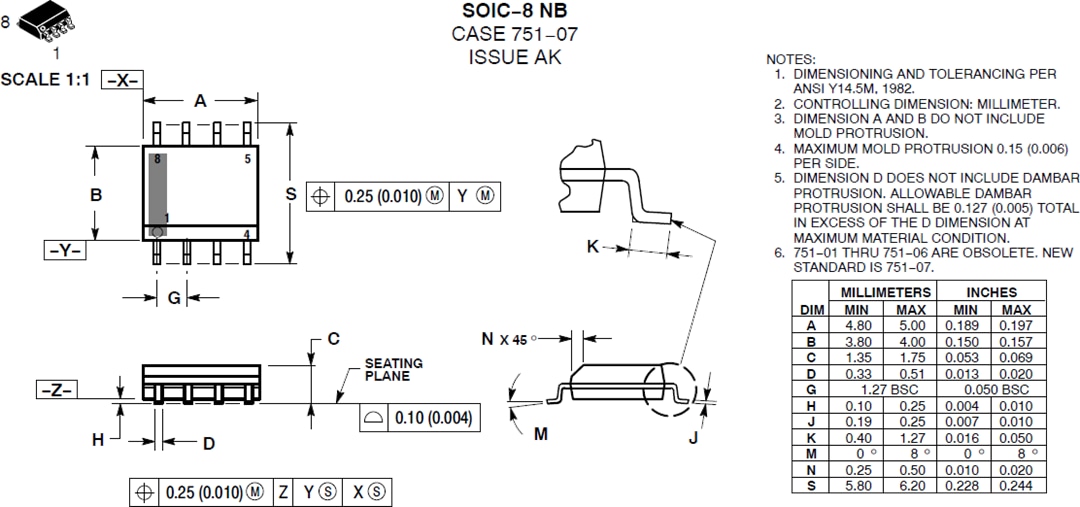 機械図面 - onsemi NCP1623 CrM力率コントローラ
