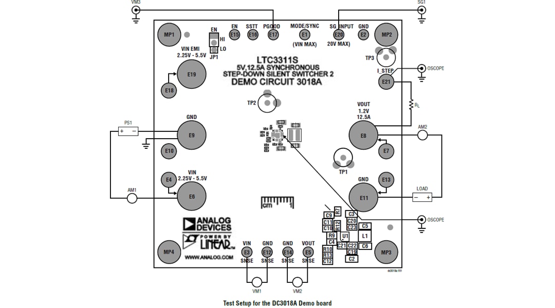 機械図面 - Analog Devices Inc. LTC3311デモボード