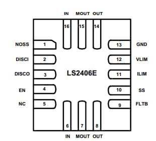 ロケーション回路 - Littelfuse LS2406ERQ23保護eFuse IC