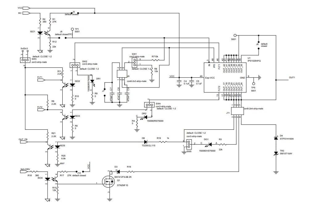 回路図 - STMicroelectronics STEVAL-IFP040V1拡張ボード