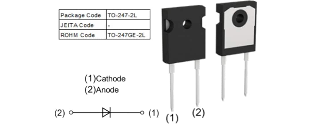 機械図面 - ROHM Semiconductor RFx30TZ6S & RFx60TZ6S超高速リカバリダイオード