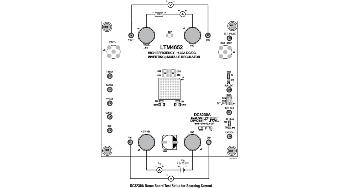 機械図面 - Analog Devices Inc. LTM4652デモボード（DC3230A）