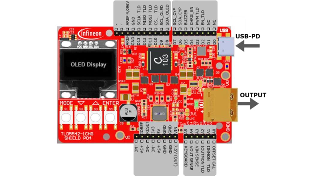 Infineon Technologies TLD5542-1CHG_SHIELD評価ボード