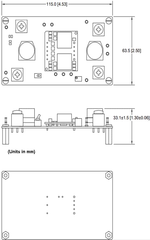 機械図面 - TDK-Lambda i7AxA-C01-EVK-S1評価キット