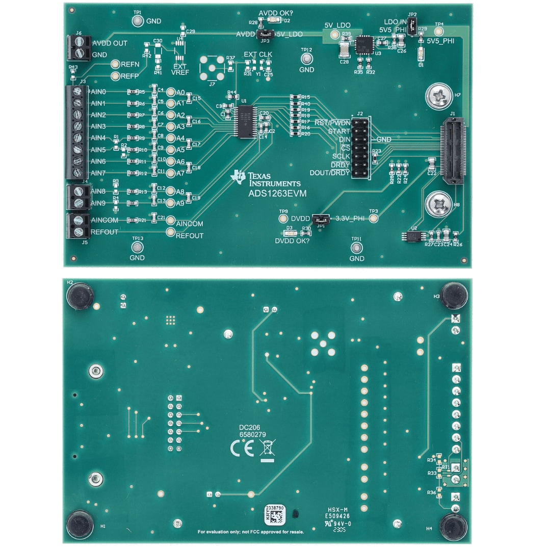 Texas Instruments ADS1263EVM-PDK パフォーマンスデキット（PDK）