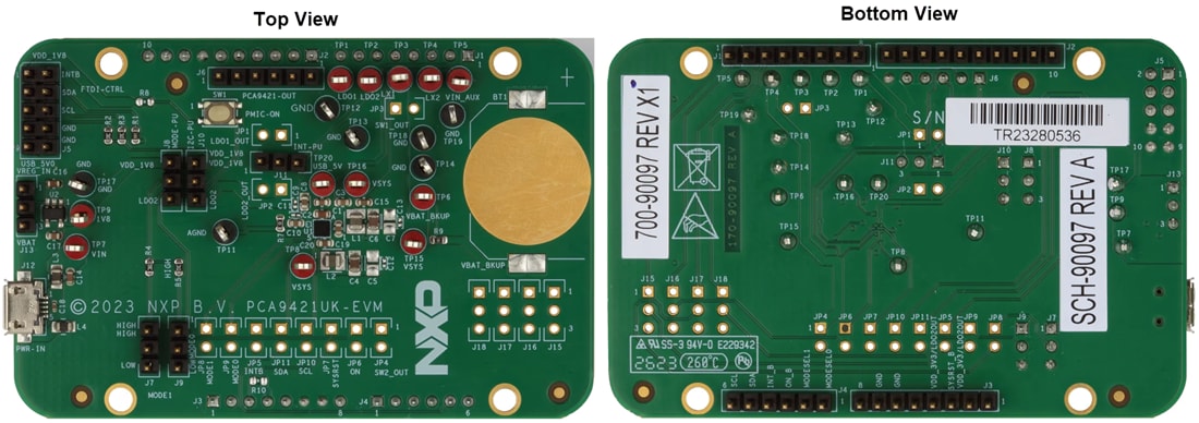 機械図面 - NXP Semiconductors PCA9421UK-EVM評価用ボード