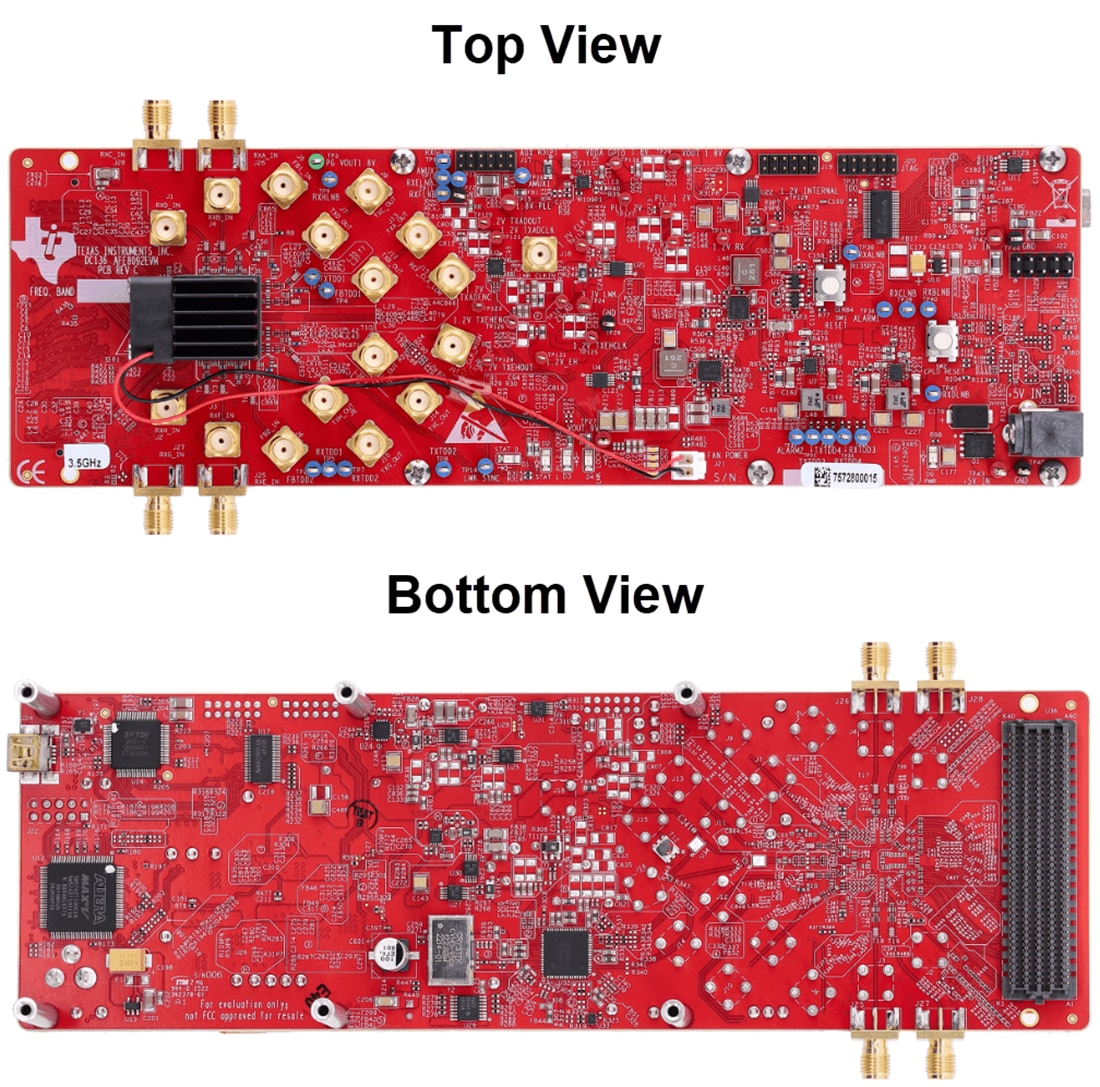 機械図面 - Texas Instruments AFE8030-3P5EVM RFトランシーバ評価モジュール
