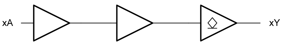 ブロック図 - Texas Instruments SN74LV6T07/SN74LV6T07-Q1 ヘックスオープンドレイン インバータ