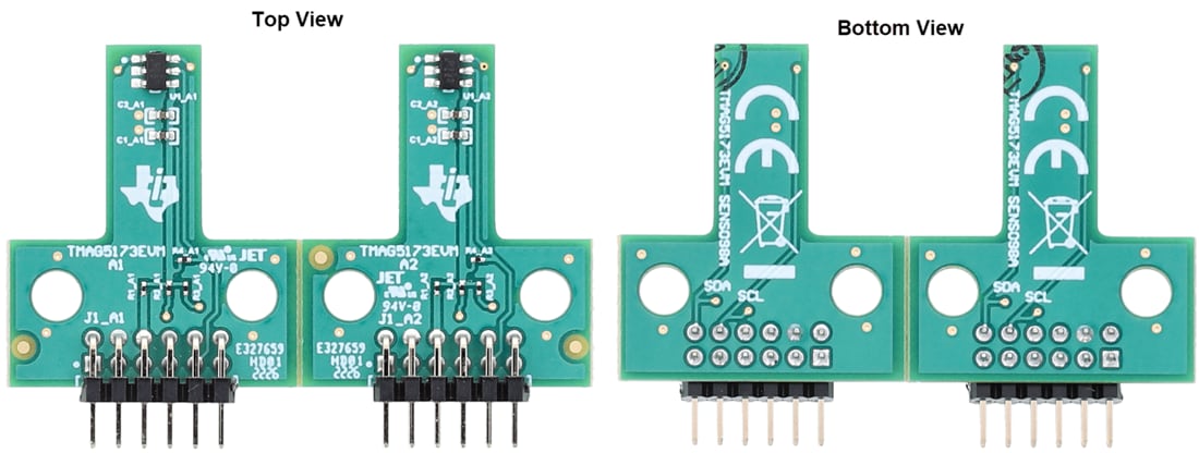 機械図面 - Texas Instruments TMAG5173EVMセンサ評価モジュール（EVM）