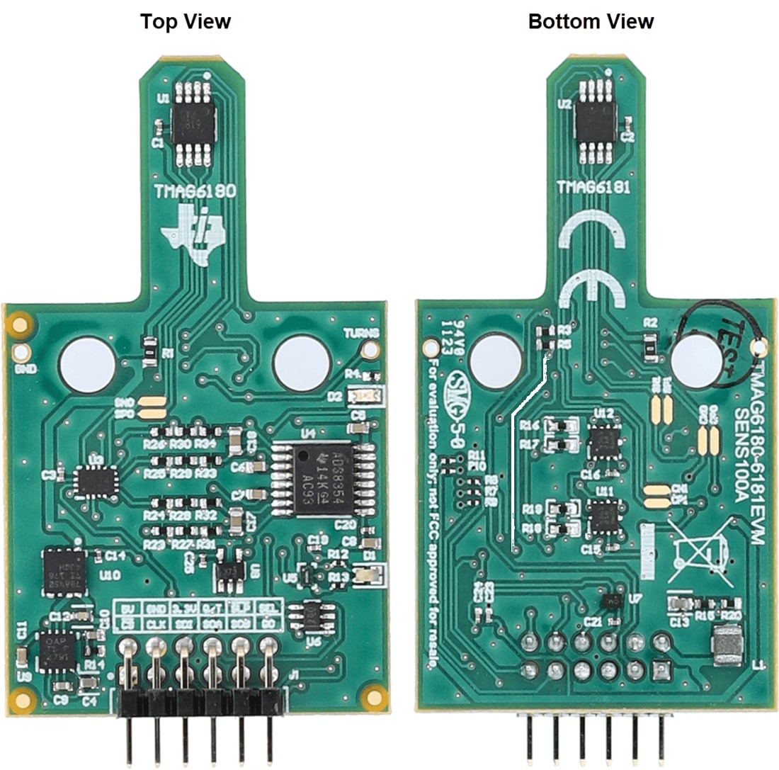 機械図面 - Texas Instruments TMAG6180-6181EVMセンサ評価モジュール（EVM）