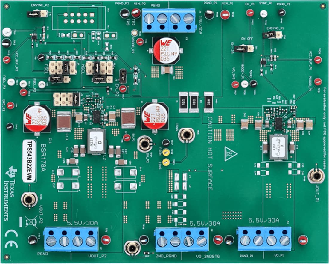 機械図面 - Texas Instruments TPS543B22EVMコンバータ評価モジュール（EVM）