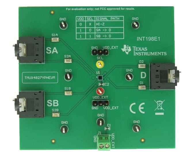 Texas Instruments TMUX4827YBHEVM評価モジュール