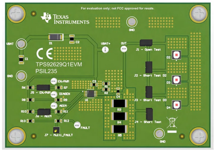 Texas Instruments TPS92629Q1EVM 評価モジュール