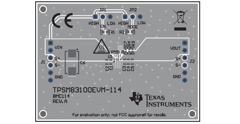 Texas Instruments TPSM83100EVM評価モジュール