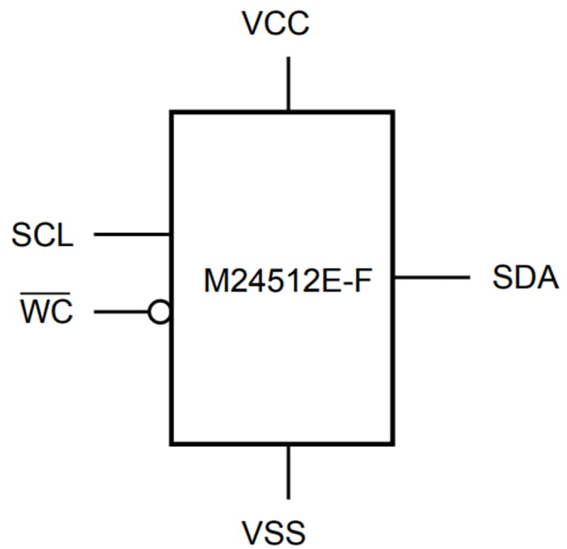 STMicroelectronics M24512E-F 512KbitシリアルI²CバスEEPROM
