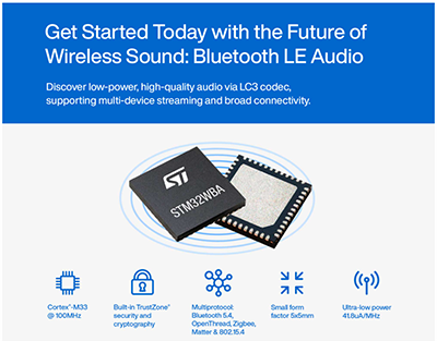 STMicroelectronics STM32WBA5マルチプロトコル・ワイヤレス無線MCU