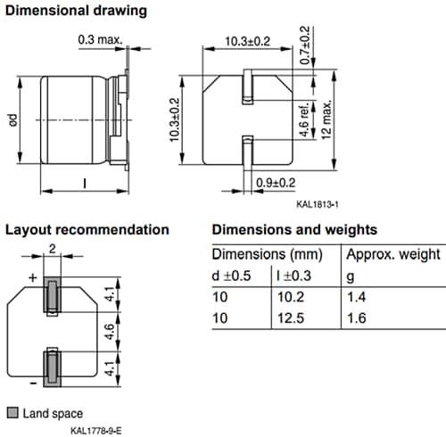 EPCOS / TDK B40930ハイブリッドポリマアルミ電解コンデンサ