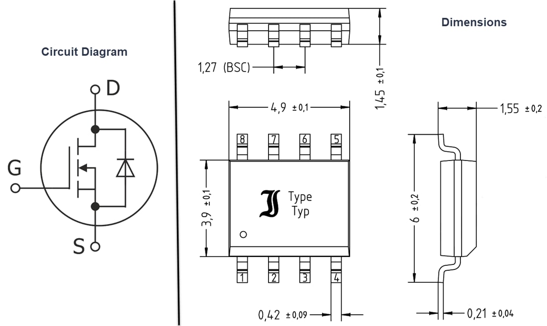 Chart - Diotec Semiconductor DI008N09SQ N-Channel Power MOSFET