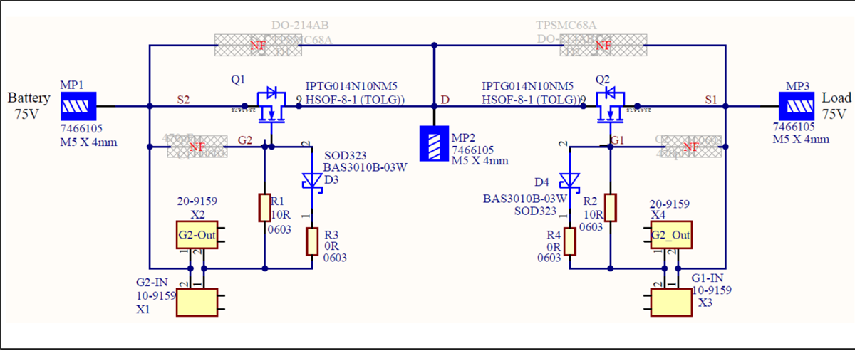 回路図 - Infineon Technologies EVAL_BDPS_DD_TOLG評価ボード