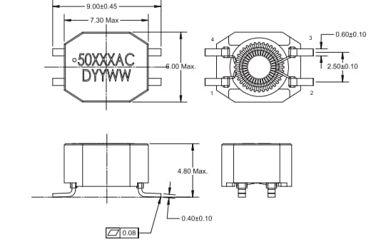 Murata Power Solutions 5000A表面実装コモンモードチョーク