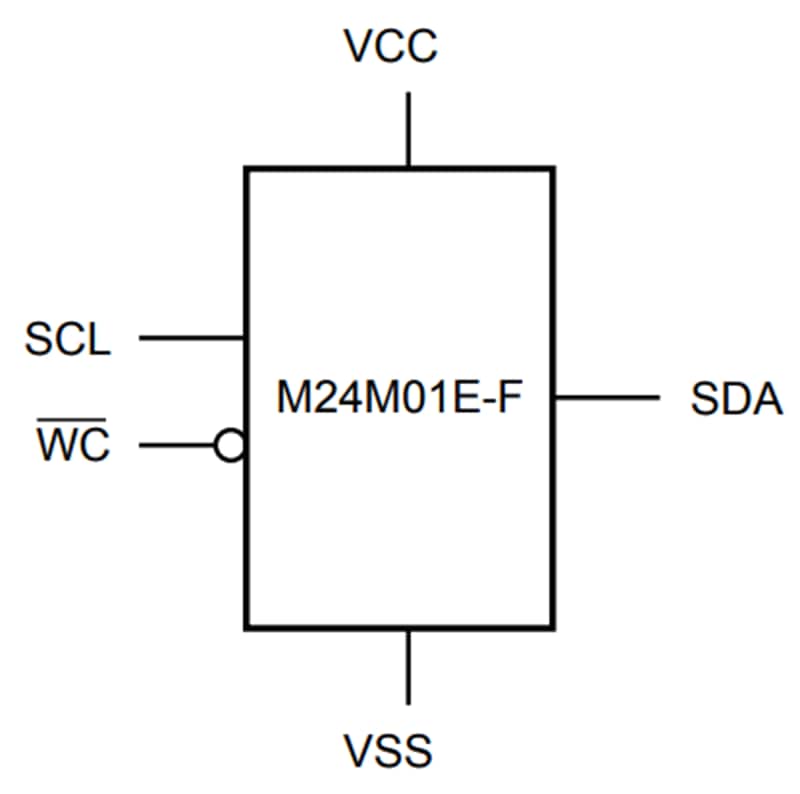 アプリケーション回路図 - STMicroelectronics M24M01E-F 1-Mbit I²CシリアルバスEEPROM