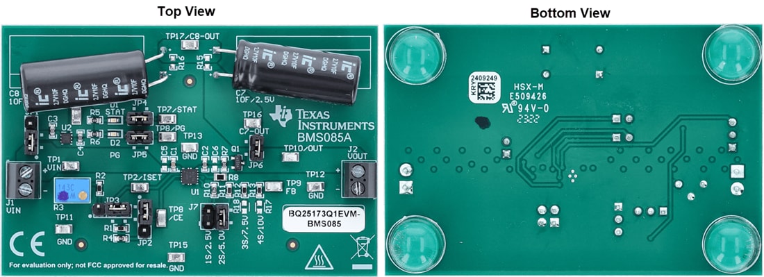 機械図面 - Texas Instruments bq25173-Q1EVM リニア充電器評価モジュール