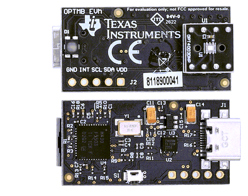 Texas Instruments OPT4003DNPQ1EVM 評価モジュール