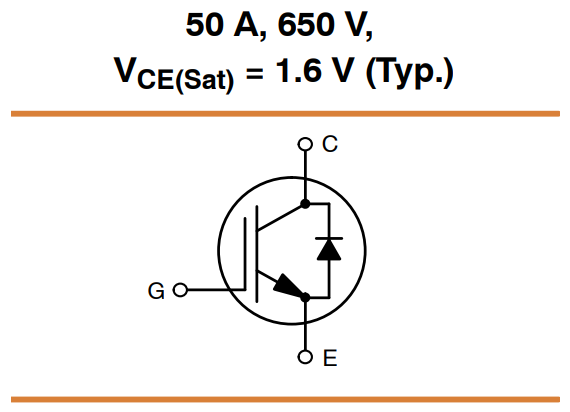 アプリケーション回路図 - onsemi AFGHL50T65RQDN 650V 50A IGBT