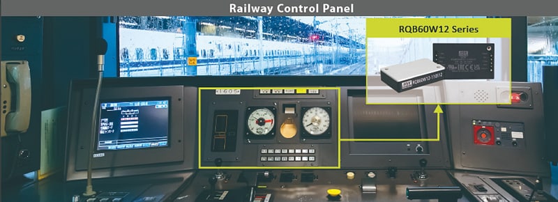 MEAN WELL RQB60W12クォーターブリック鉄道用DC/DCコンバータ