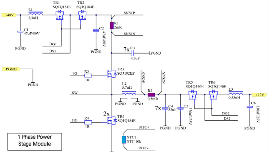 Vishay 3kW双方向DC/DCコンバータリファレンスデザイン