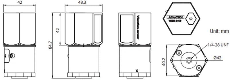 機械図面 - Advantech WISE-2410SK-NA スターターキット