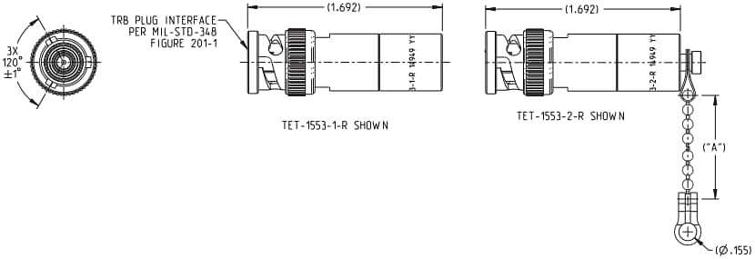Trompeter / Cinch Connectivity Solutions MIL-STD-1553Bターミネータ