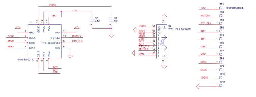回路図 - TDK InvenSense EV_ICU-20201-00評価用ボード
