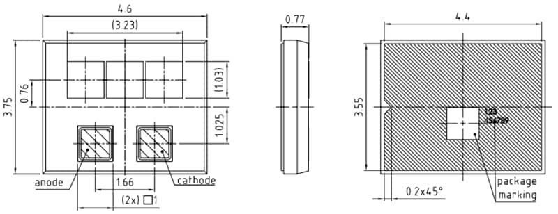 ams OSRAM KW2 C2LNL3.TK & KW3 C3LNL3.TK OSLON®サブマウントPL
