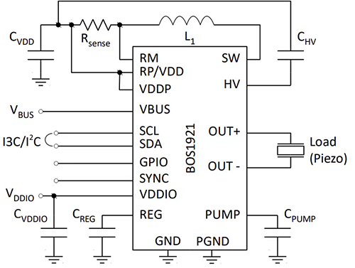 Schematic - Boréas Technologies BOS1921 Piezo Haptic Drivers