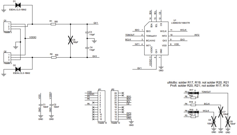回路図 - STMicroelectronics STEVAL-MKI234KA評価キット