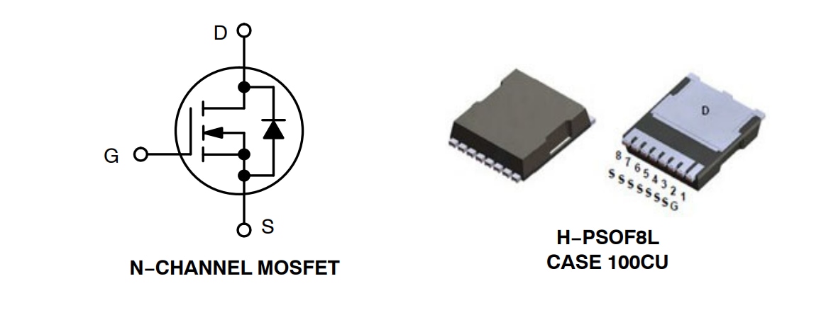 onsemi NVBLS1D7N10MCTXGN チャネル PowerTrench®MOSFET