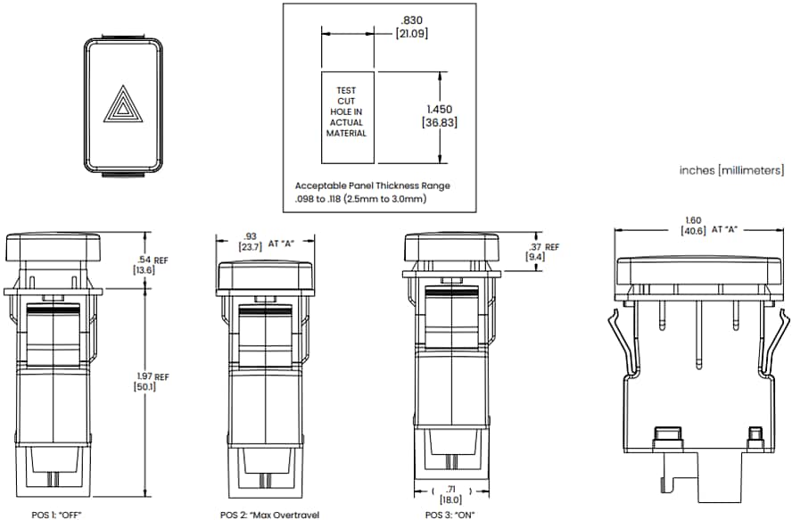 Carling Technologies GP押しボタンスイッチ