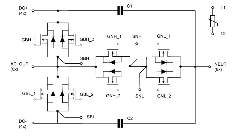 機械図面 - STMicroelectronics ACEPACK 2パワーモジュール