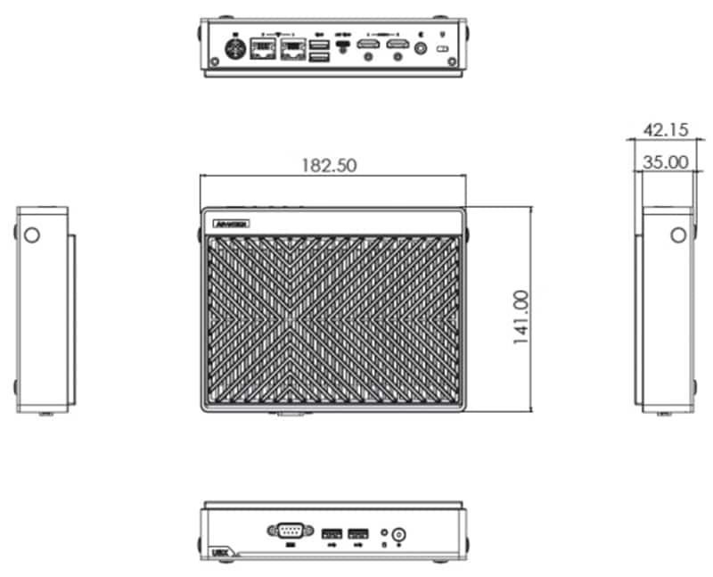 Advantech 事前構成済UBX-110K 4K UHDストアゲートウェイ