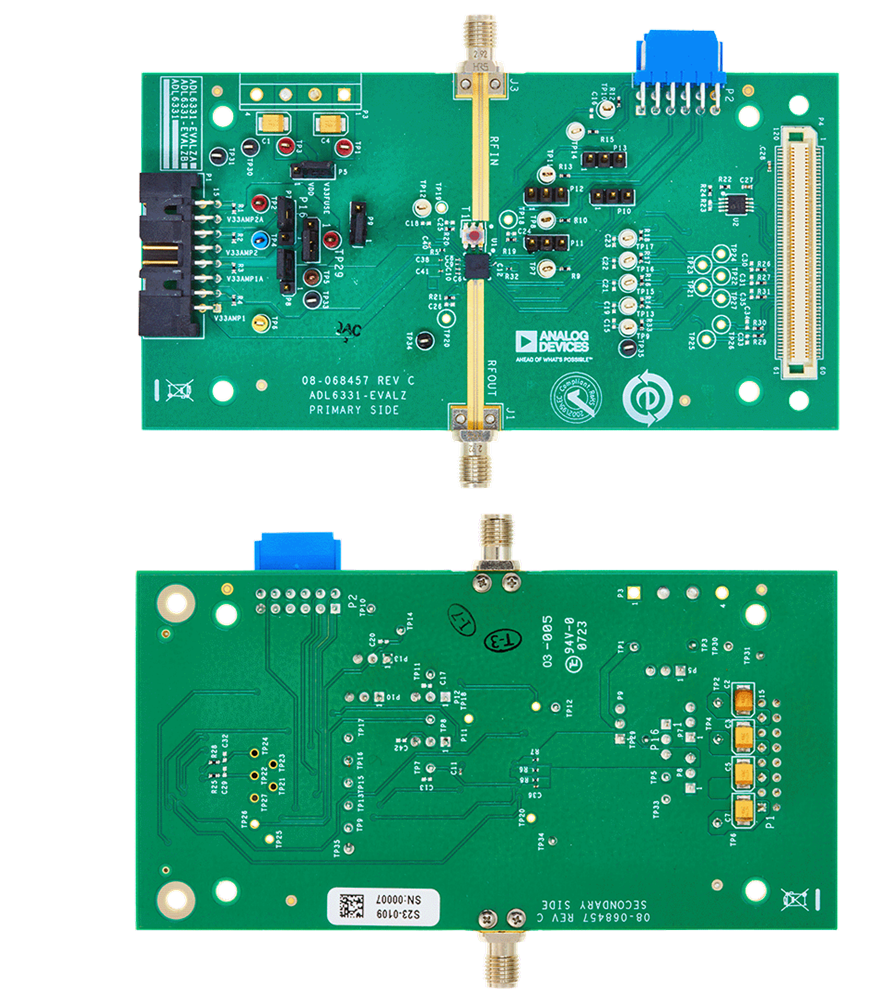 ロケーション回路 - Analog Devices Inc. ADL6331-EVALZA評価ボード