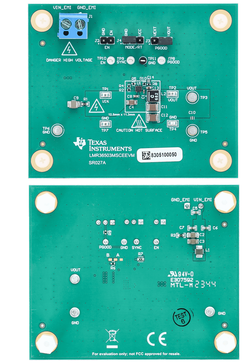 Texas Instruments LMR36503MSCEEVM 評価モジュール