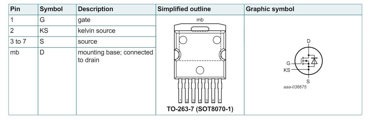 アプリケーション回路図 - Nexperia NSF0x0120 NチャンネルSiC MOSFET