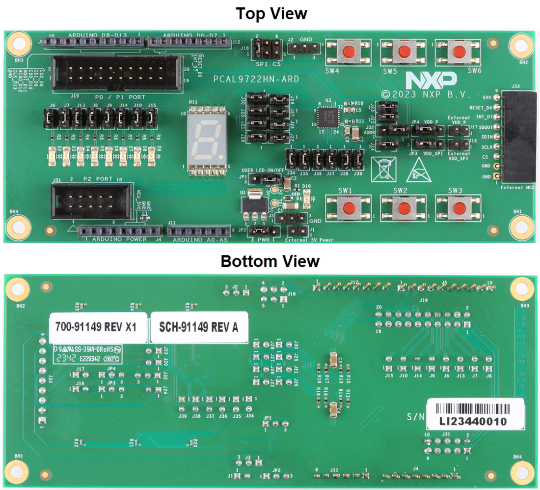 機械図面 - NXP Semiconductors PCAL9722HN-ARD I/Oエキスパンダ評価ボード