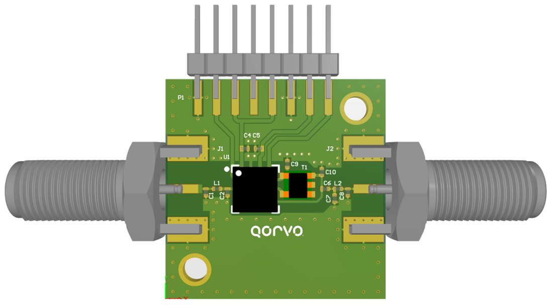 機械図面 - Qorvo QPC7339PCBA-410評価ボード