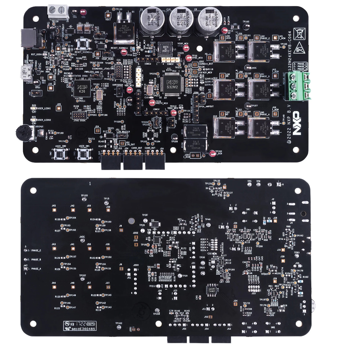 NXP Semiconductors S32M2 PMSM/BLDCモータ制御評価ボード
