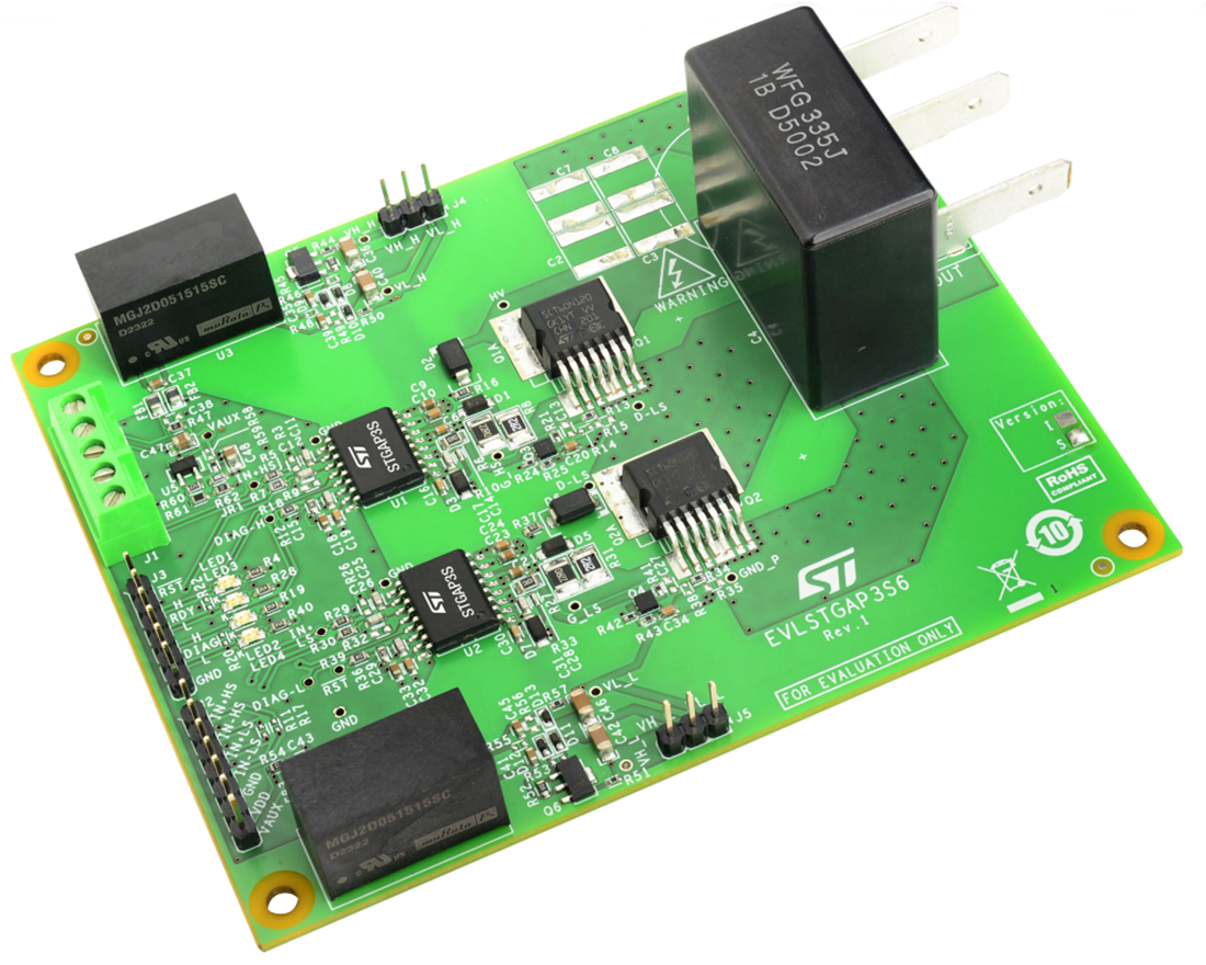 機械図面 - STMicroelectronics EVLSTGAP3S6Sハーフブリッジ評価ボード