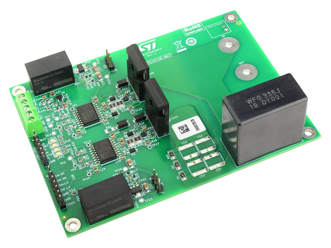 機械図面 - STMicroelectronics EVLSTGAP3SXS-Hハーフブリッジ評価ボード
