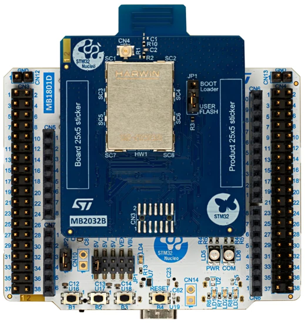 機械図面 - STMicroelectronics NUCLEO-WB09KE STM32WB09評価ボード